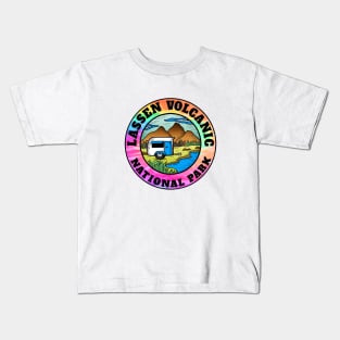 Lassen Volcanic National Park California Camper Camping Camp Trailer Kids T-Shirt